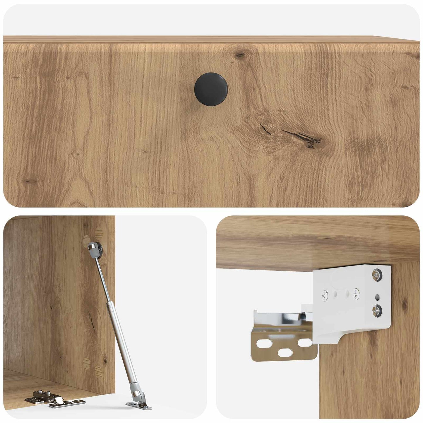 Wandmontierter TV-Schrank 78,5 x 41 x 30 cm Artisan-Eiche