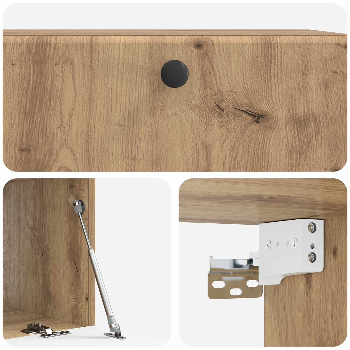 Wandmontierter TV-Schrank 78,5 x 41 x 30 cm Artisan-Eiche