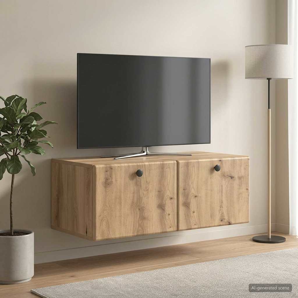 Wandmontierter TV-Schrank 78,5 x 41 x 30 cm Artisan-Eiche