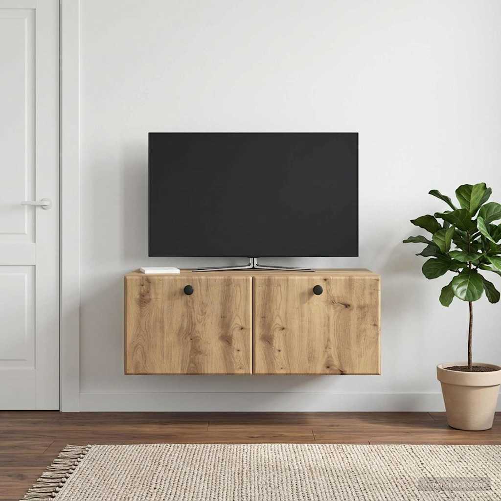 Wandmontierter TV-Schrank 78,5 x 41 x 30 cm Artisan-Eiche