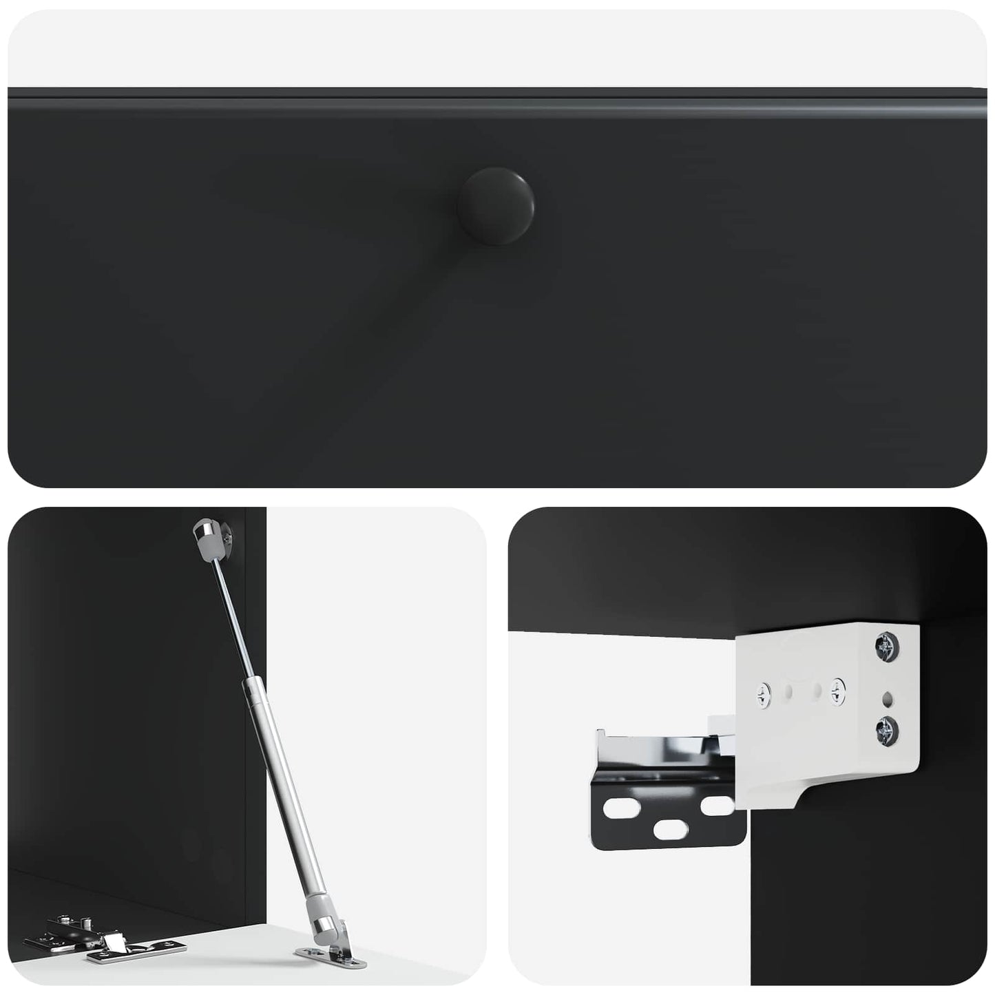 Wandmontierter TV-Schrank 98 x 41 x 30 cm Schwarz Holzwerkstoff