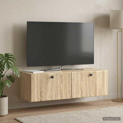 Wandmontierter TV-Schrank 98 x 41 x 30 cm Sonoma-Eiche