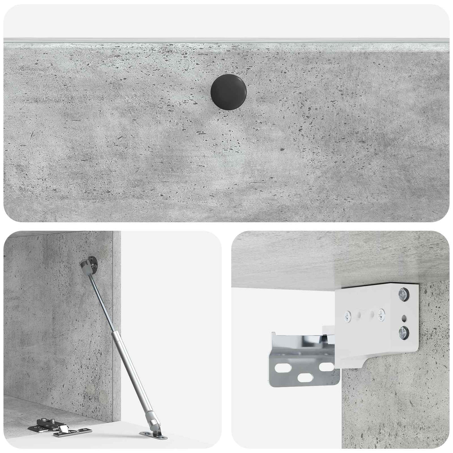 Wandmontierter TV-Schrank 98 x 41 x 30 cm Betongrau