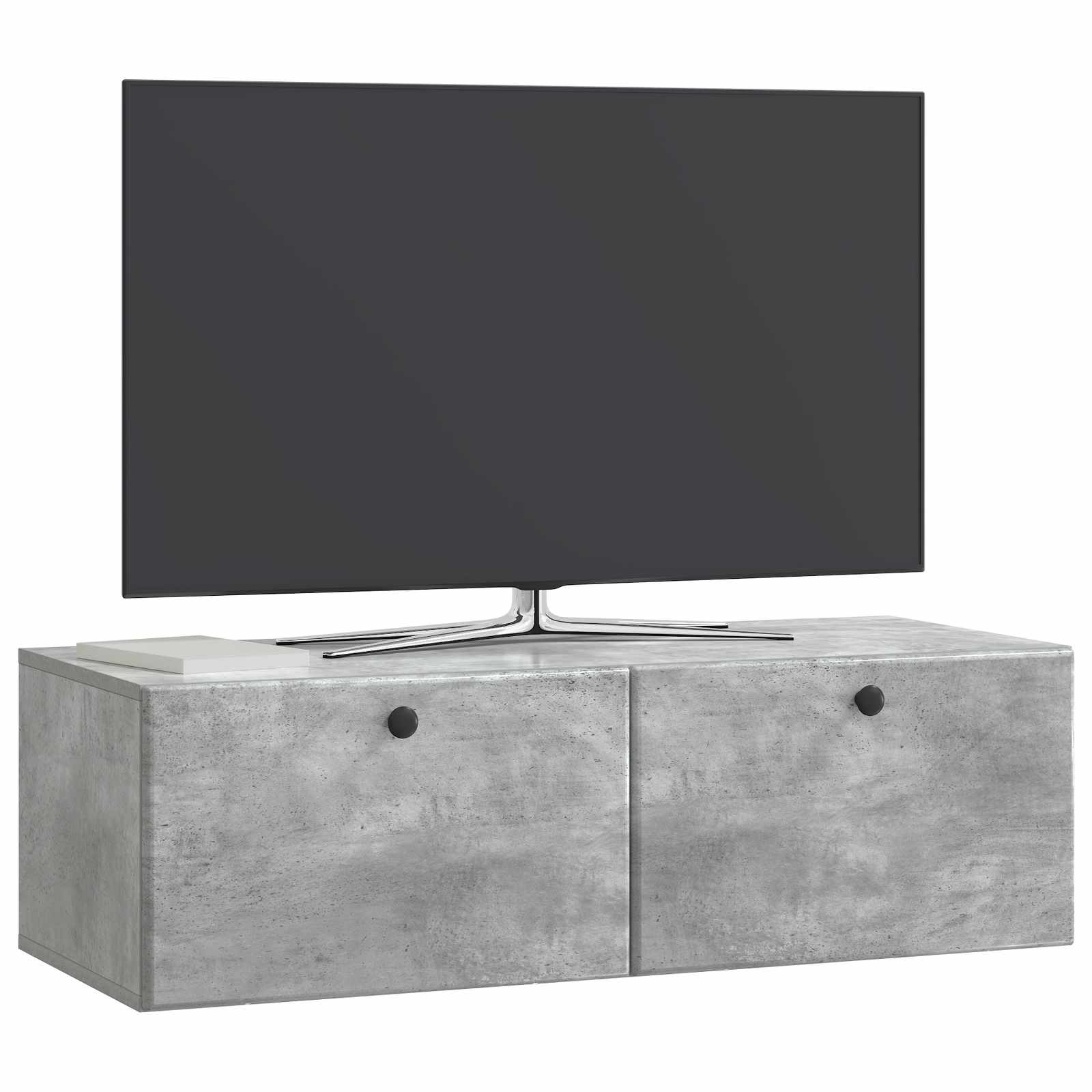 Wandmontierter TV-Schrank 98 x 41 x 30 cm Betongrau