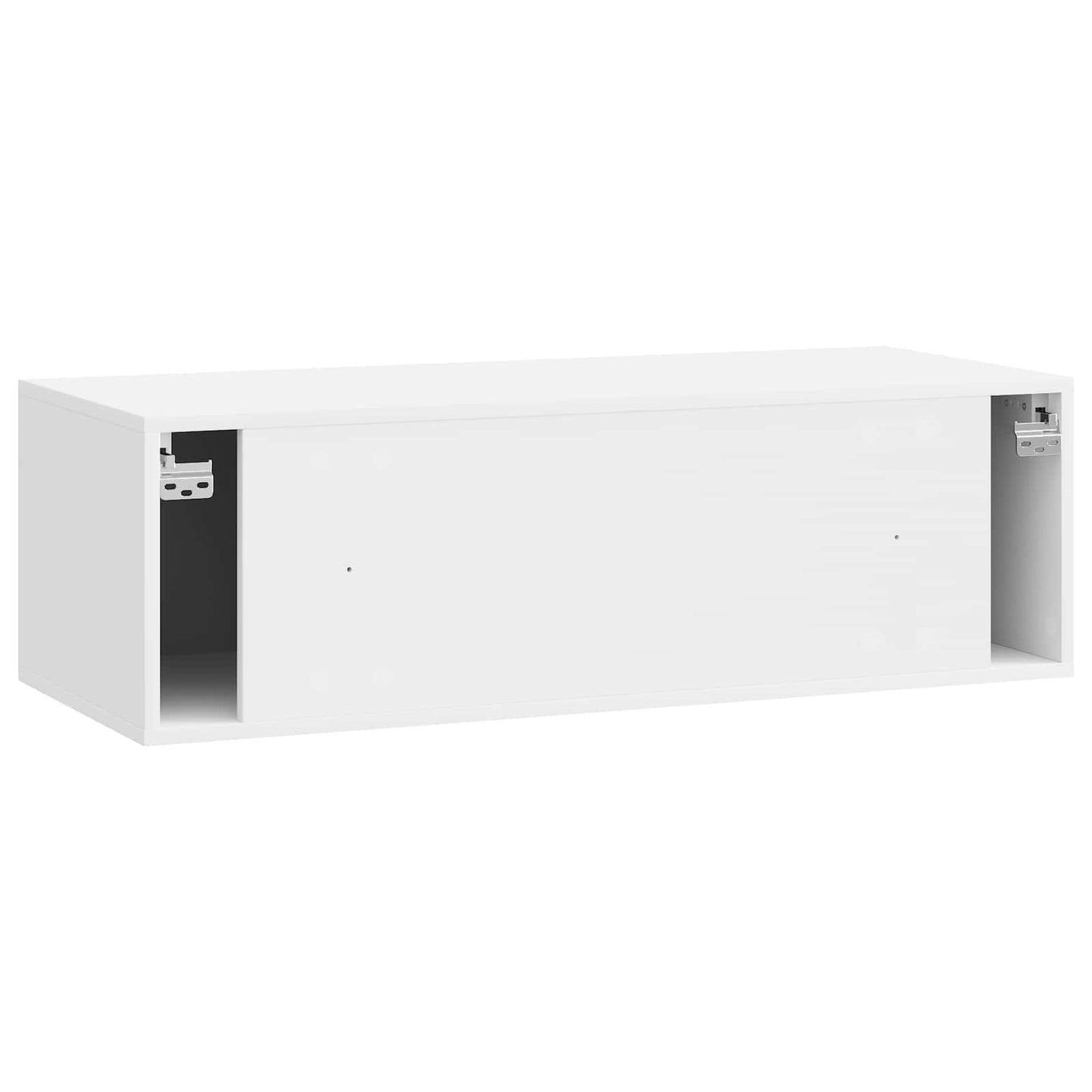 Wandmontierter TV-Schrank 98 x 41 x 30 cm Hochglanz Weiß