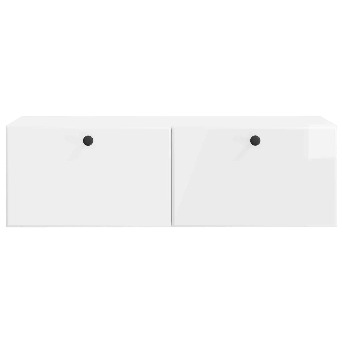 Wandmontierter TV-Schrank 98 x 41 x 30 cm Hochglanz Weiß