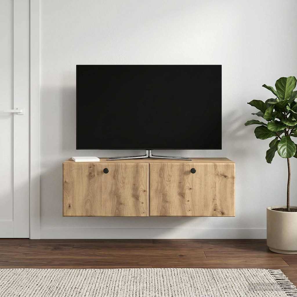 Wandmontierter TV-Schrank 98 x 41 x 30 cm Artisan-Eiche