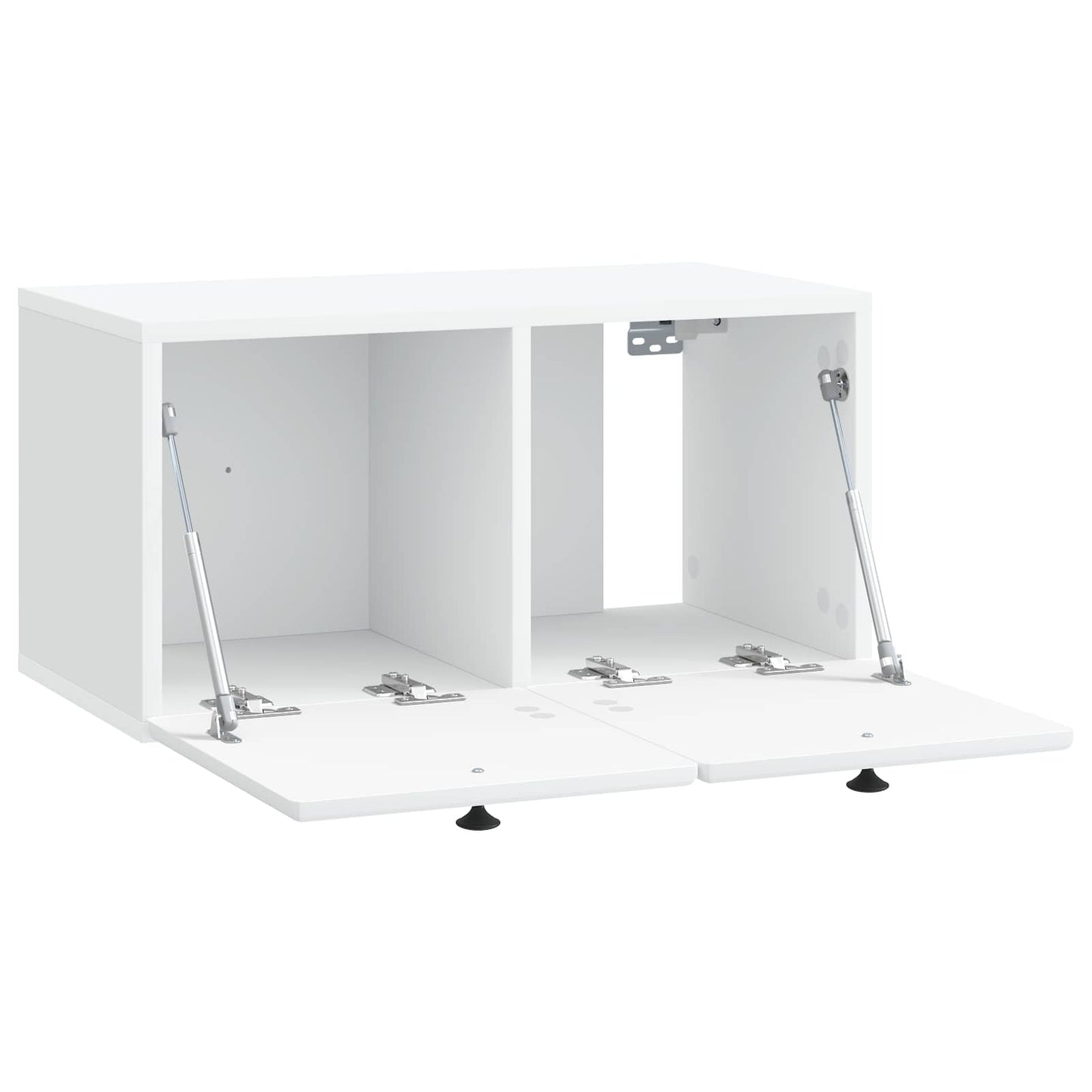 Wandmontierter TV-Schrank 59,5 x 31 x 30 cm Weiß Holzwerkstoff