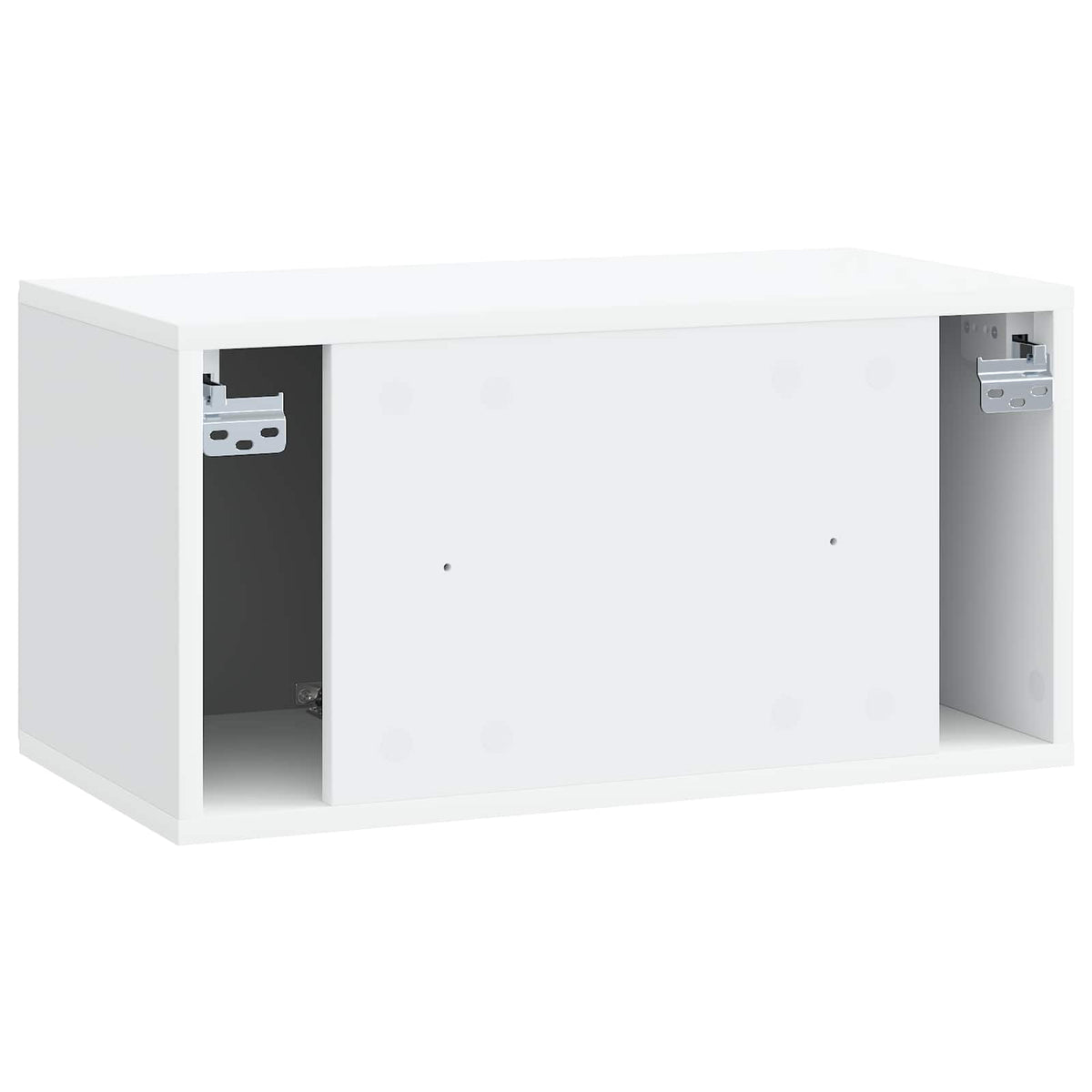 Wandmontierter TV-Schrank 59,5 x 31 x 30 cm Weiß Holzwerkstoff