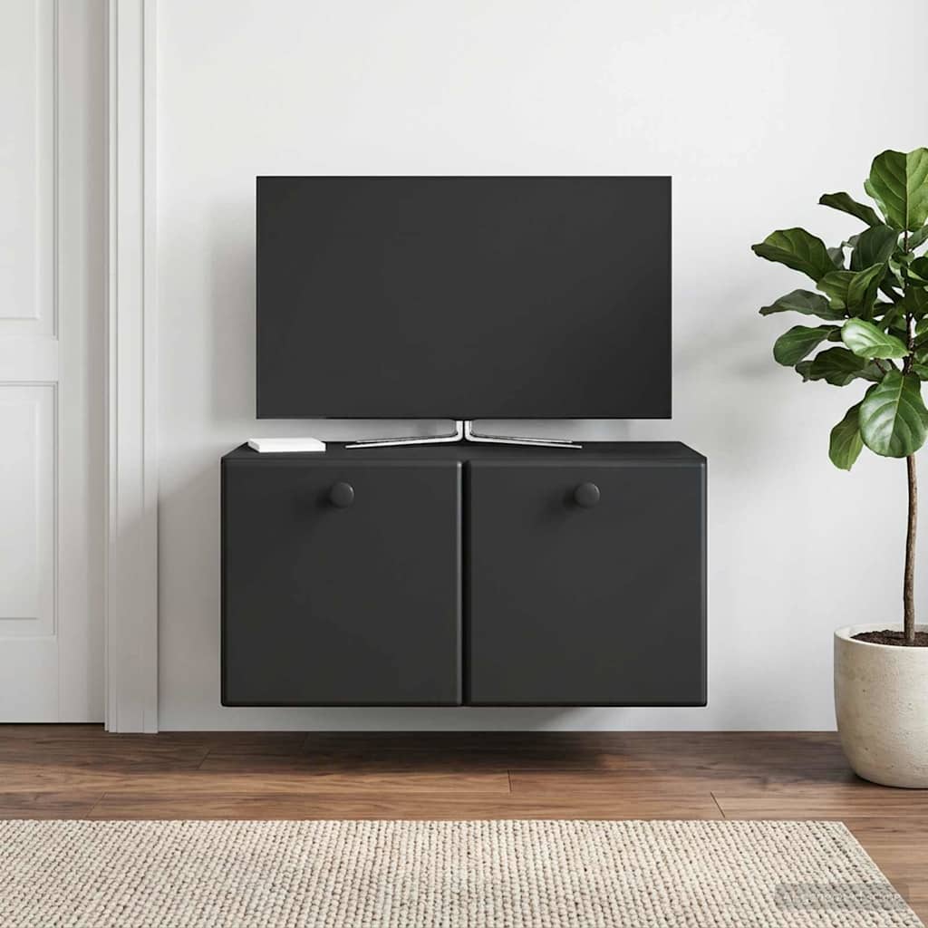 Wandmontierter TV-Schrank 59,5 x 31 x 30 cm Schwarz