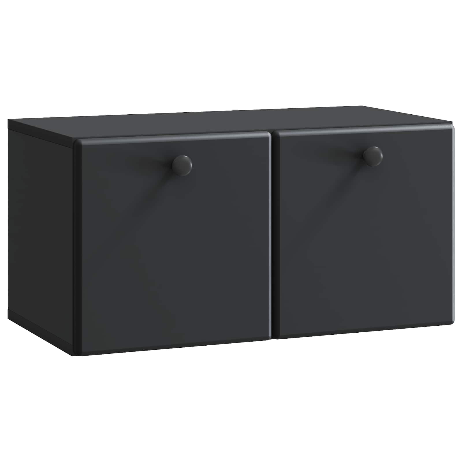Wandmontierter TV-Schrank 59,5 x 31 x 30 cm Schwarz