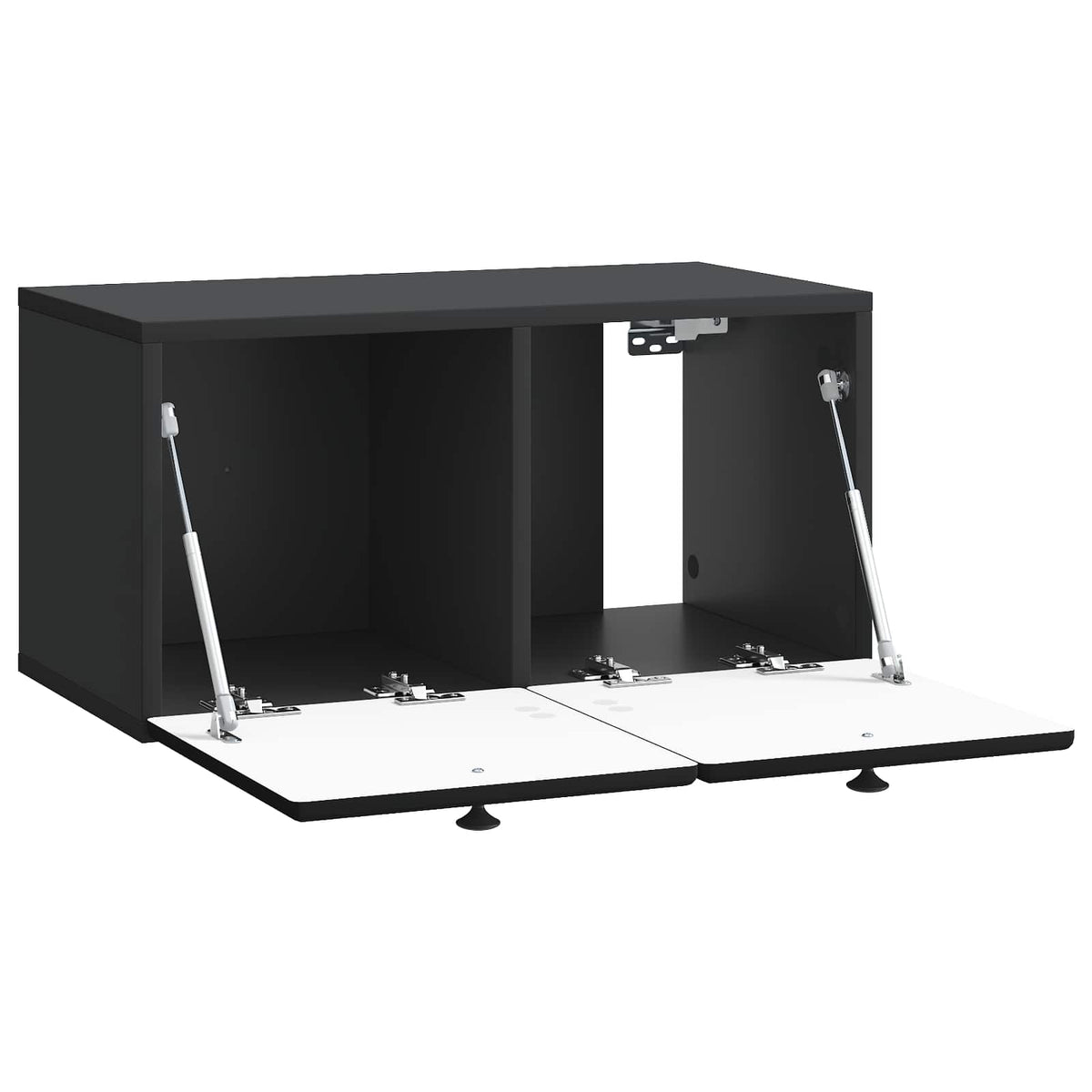Wandmontierter TV-Schrank 59,5 x 31 x 30 cm Schwarz