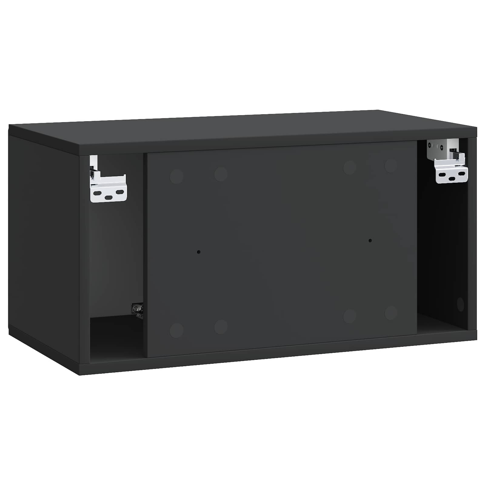 Wandmontierter TV-Schrank 59,5 x 31 x 30 cm Schwarz