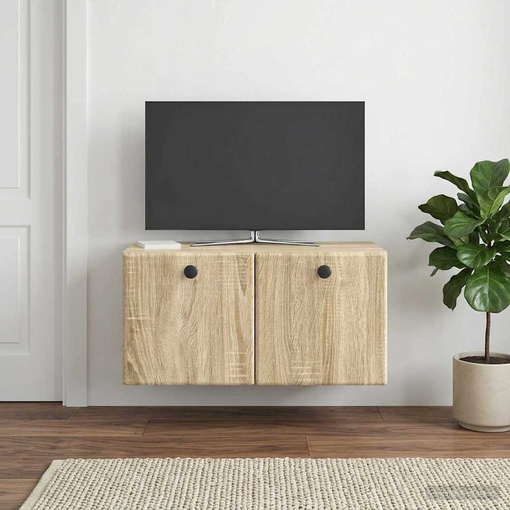 Wandmontierter TV-Schrank 59,5 x 31 x 30 cm Sonoma-Eiche