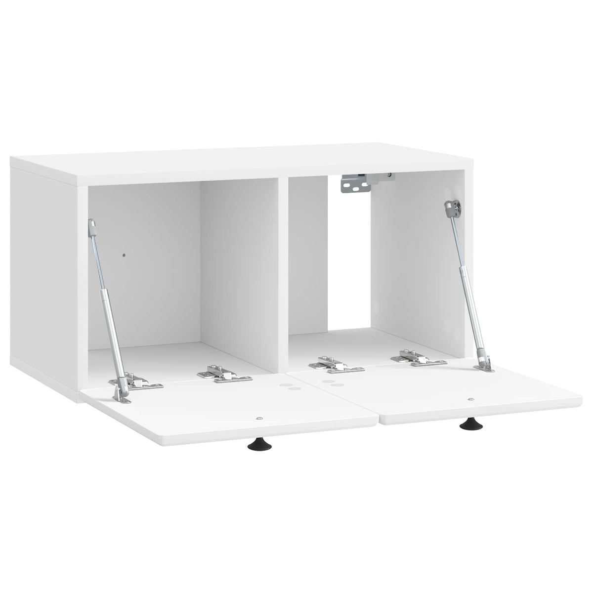 Wandmontierter TV-Schrank 59,5 x 31 x 30 cm Hochglanz Weiß