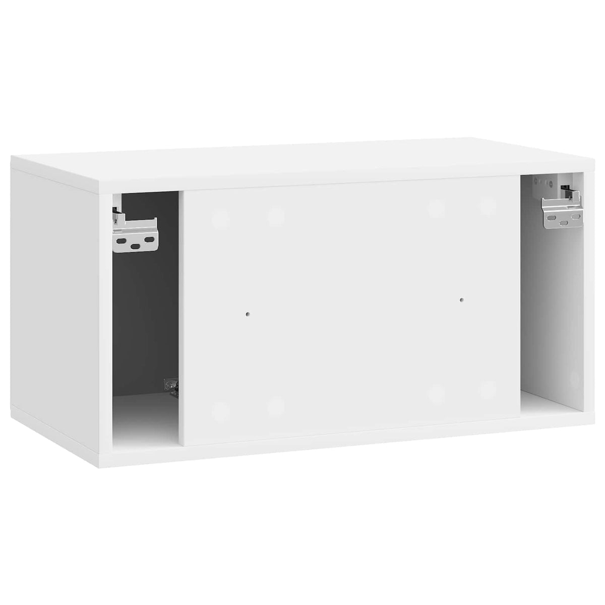 Wandmontierter TV-Schrank 59,5 x 31 x 30 cm Hochglanz Weiß