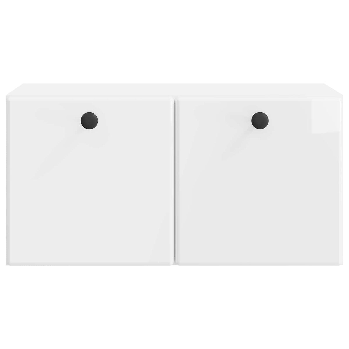 Wandmontierter TV-Schrank 59,5 x 31 x 30 cm Hochglanz Weiß