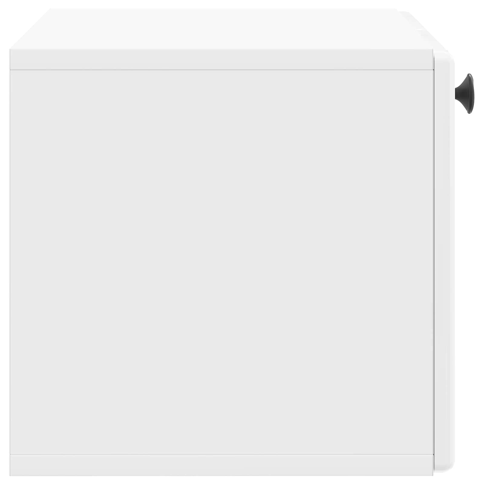 Wandmontierter TV-Schrank 59,5 x 31 x 30 cm Hochglanz Weiß