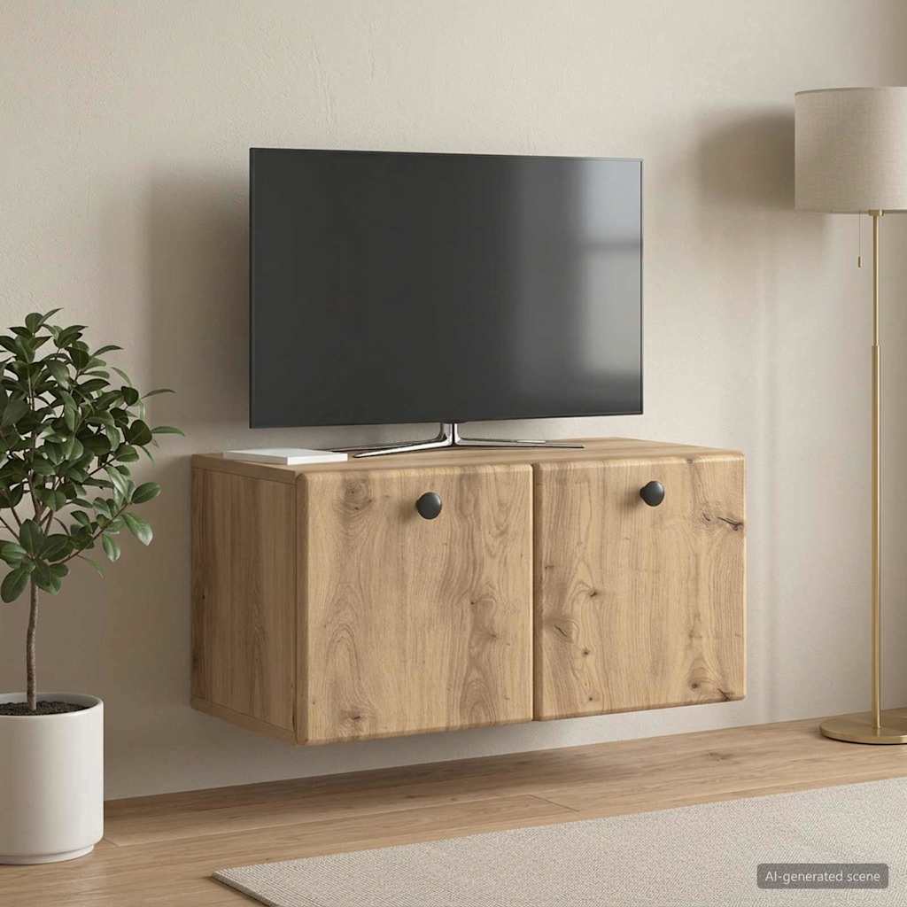 Wandmontierter TV-Schrank 59,5 x 31 x 30 cm Artisan-Eiche