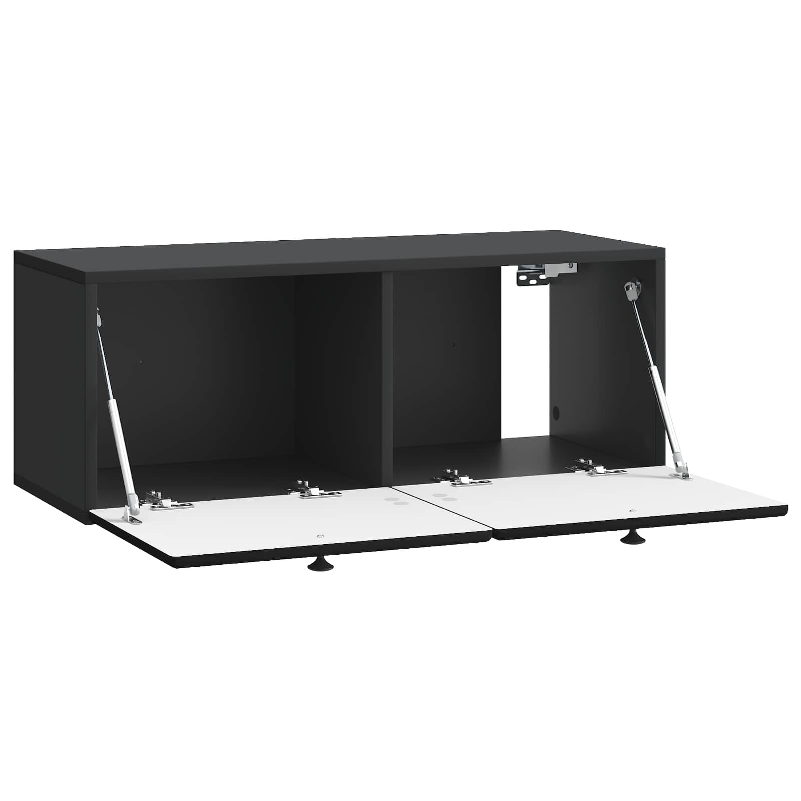 Wandmontierter TV-Schrank 78,5 x 31 x 30 cm Schwarz