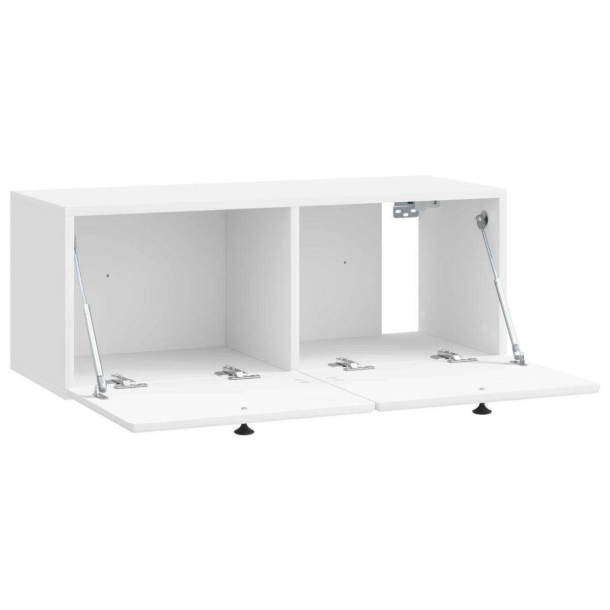Wandmontierter TV-Schrank 78,5 x 31 x 30 cm Hochglanz Weiß