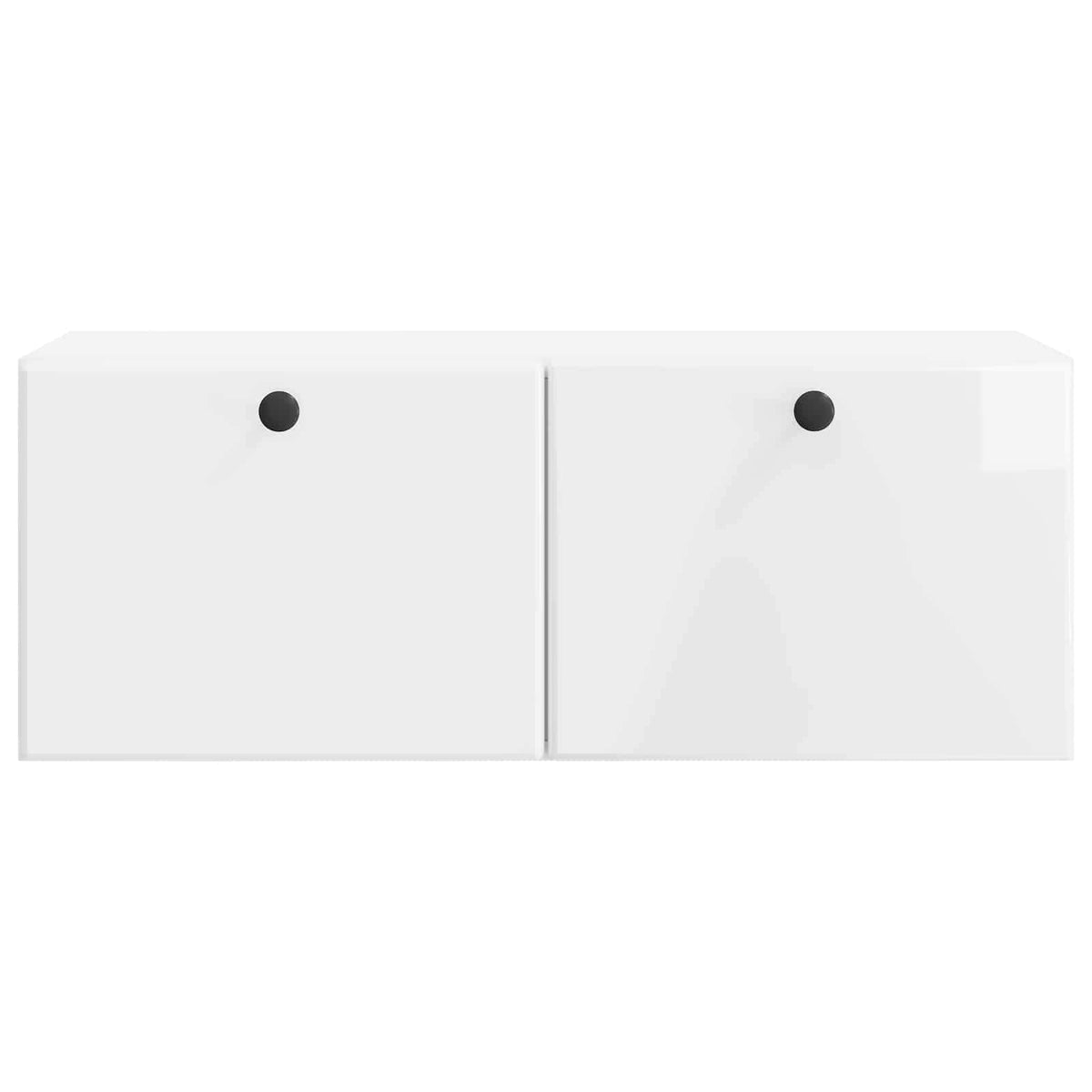 Wandmontierter TV-Schrank 78,5 x 31 x 30 cm Hochglanz Weiß