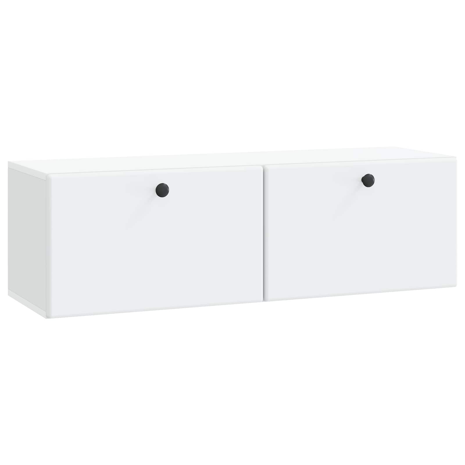 Wandmontierter TV-Schrank 98 x 31 x 30 cm Weiß Holzwerkstoff
