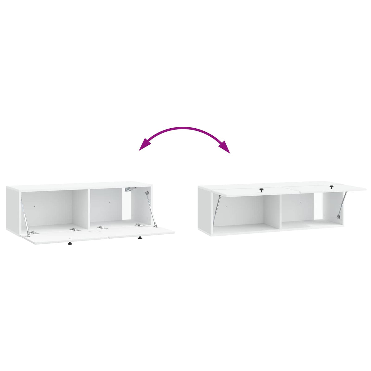 Wandmontierter TV-Schrank 98 x 31 x 30 cm Weiß Holzwerkstoff