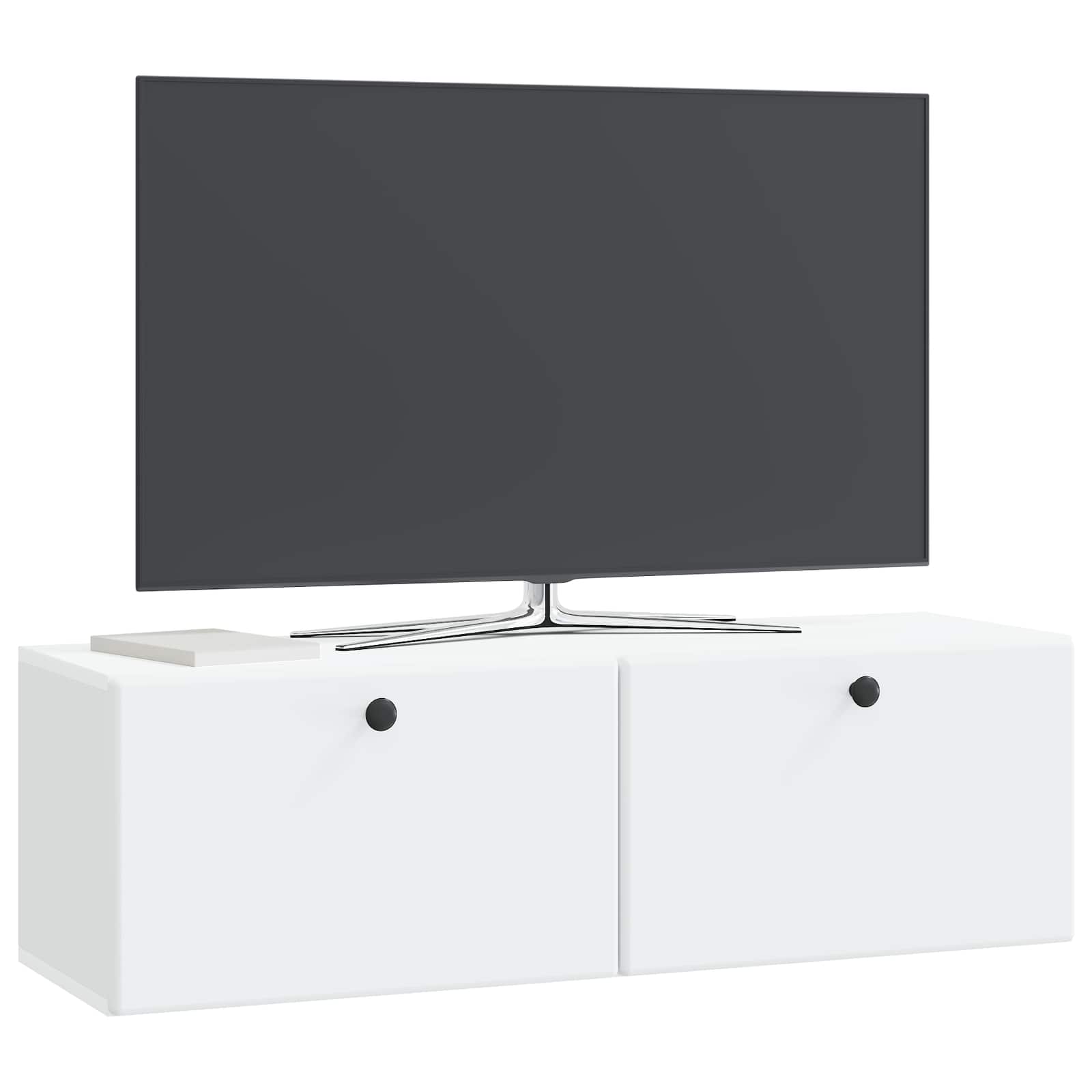 Wandmontierter TV-Schrank 98 x 31 x 30 cm Weiß Holzwerkstoff