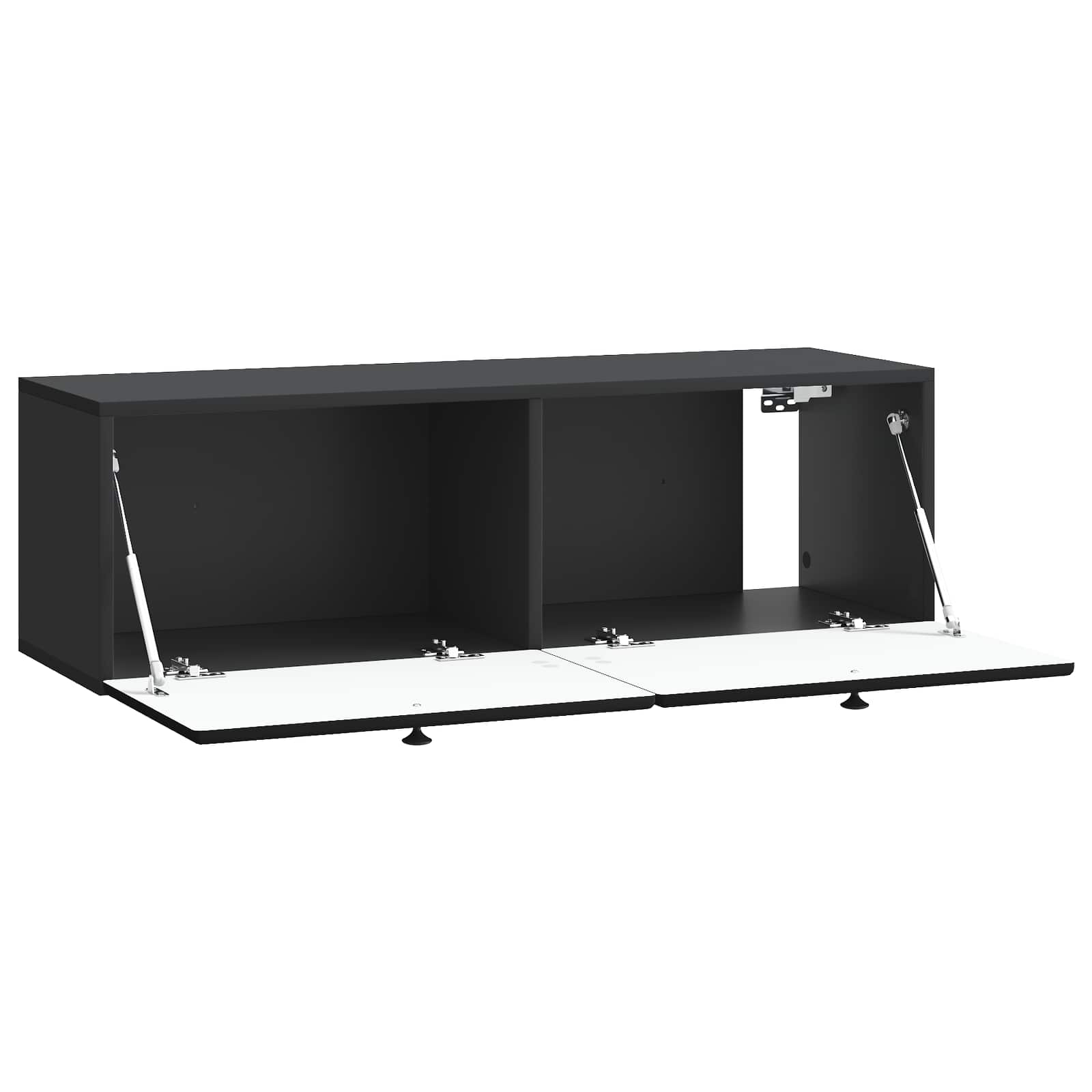 Wandmontierter TV-Schrank 98 x 31 x 30 cm Schwarz Holzwerkstoff