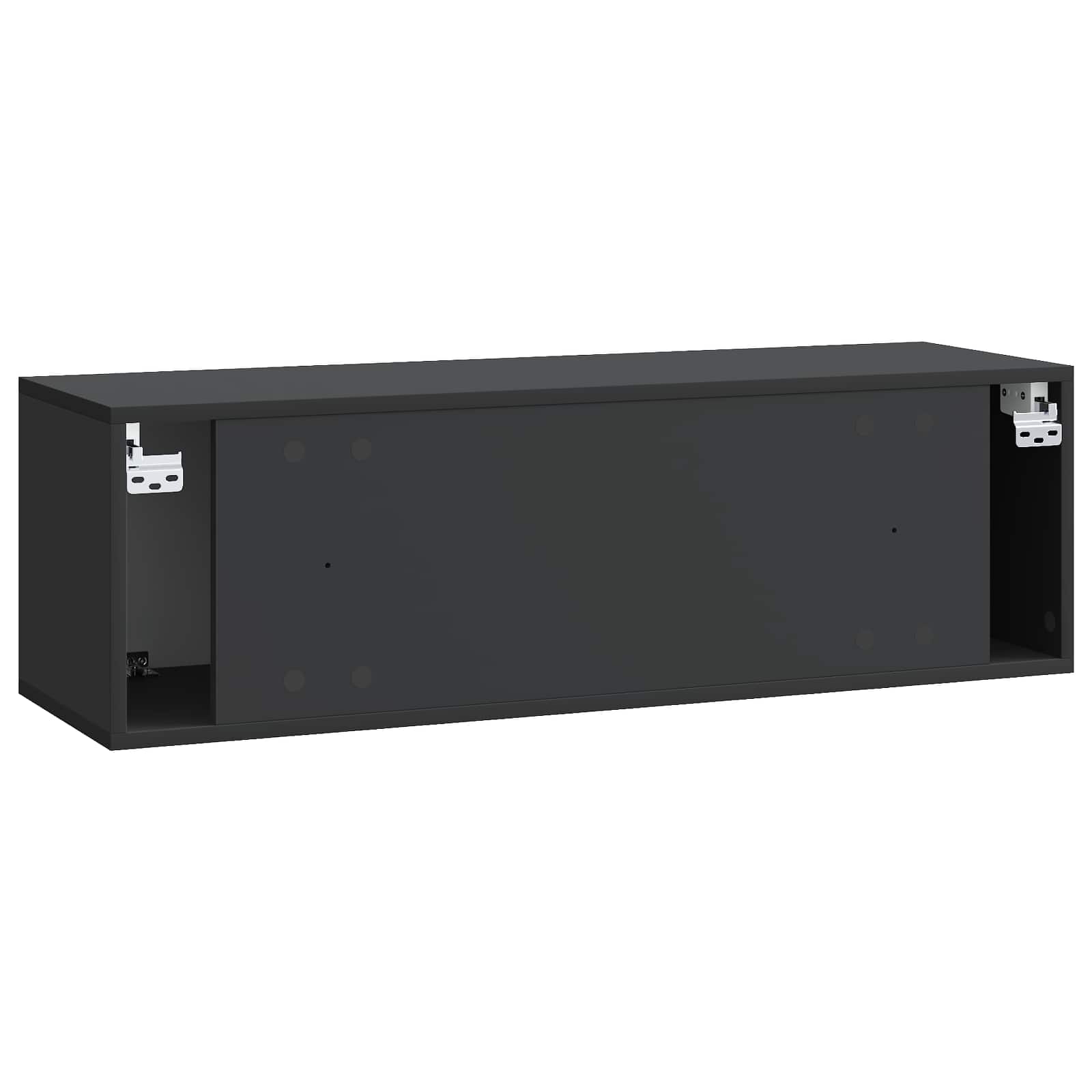 Wandmontierter TV-Schrank 98 x 31 x 30 cm Schwarz Holzwerkstoff