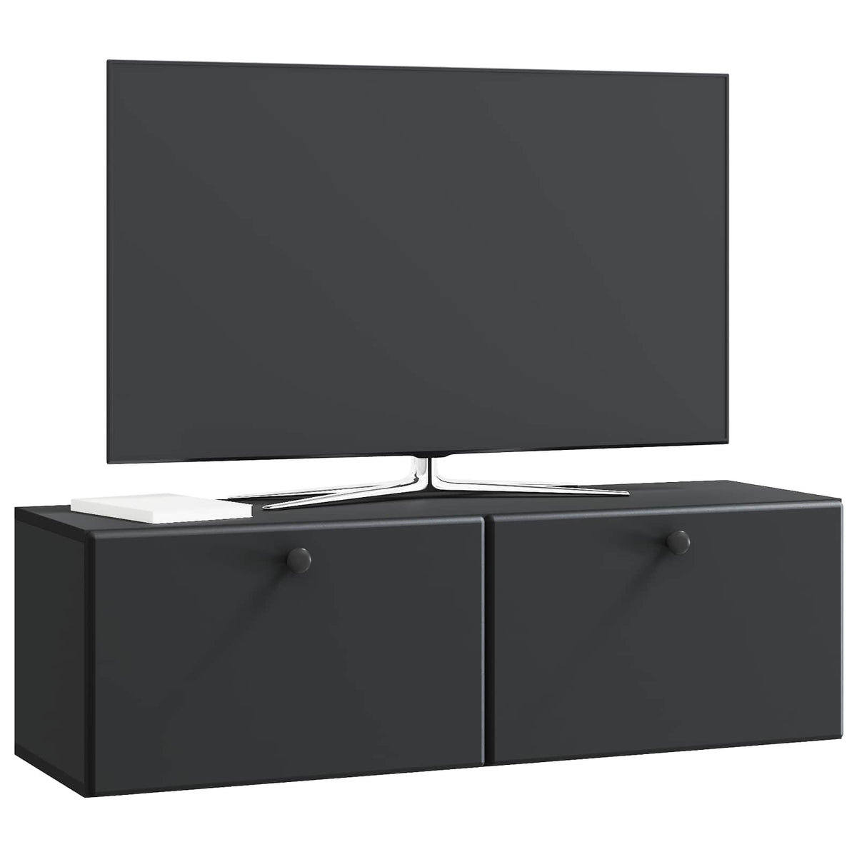 Wandmontierter TV-Schrank 98 x 31 x 30 cm Schwarz Holzwerkstoff