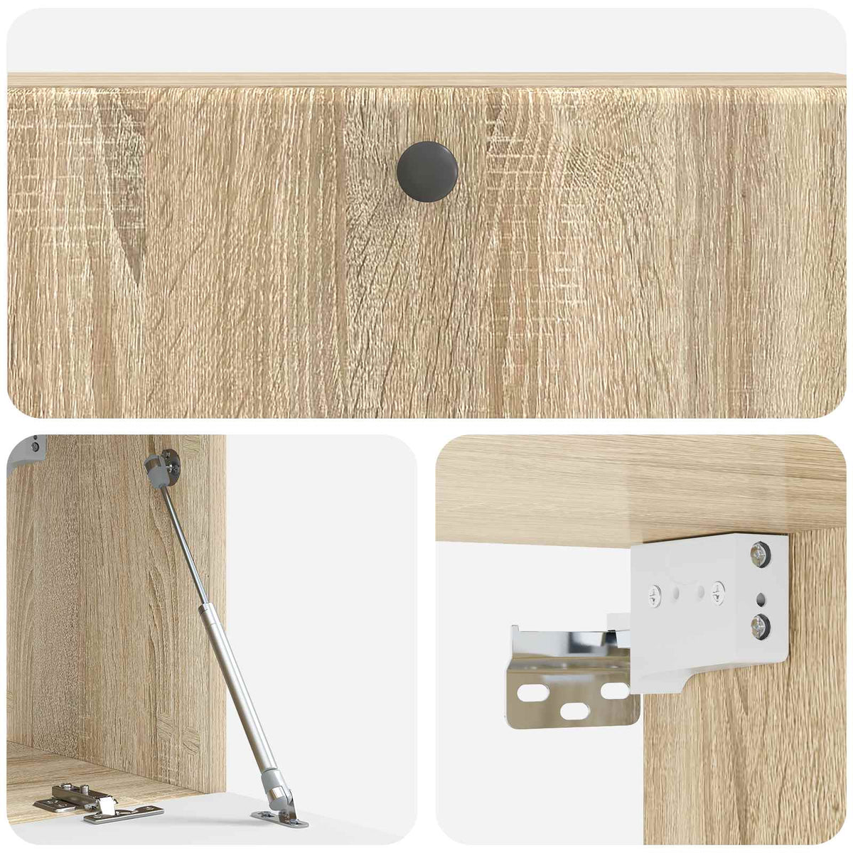 Wandmontierter TV-Schrank 98 x 31 x 30 cm Sonoma-Eiche