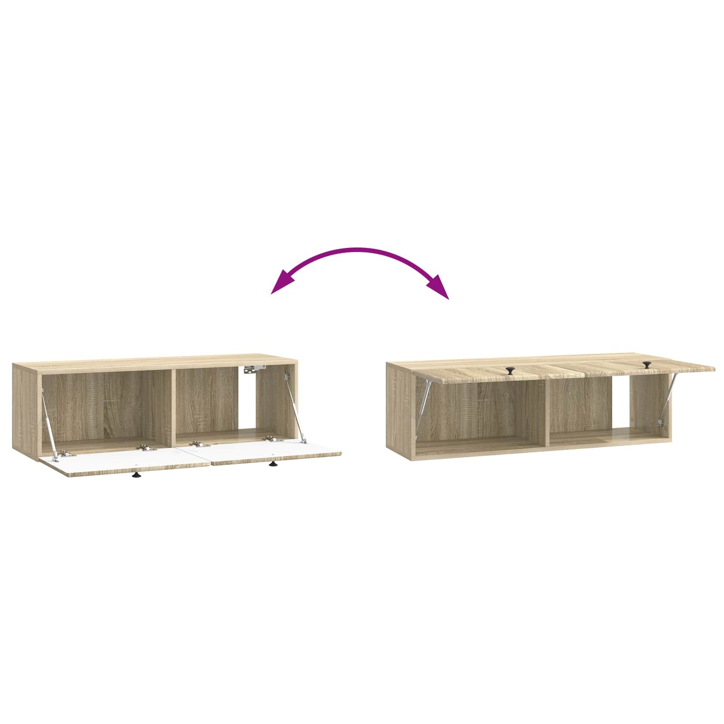 Wandmontierter TV-Schrank 98 x 31 x 30 cm Sonoma-Eiche