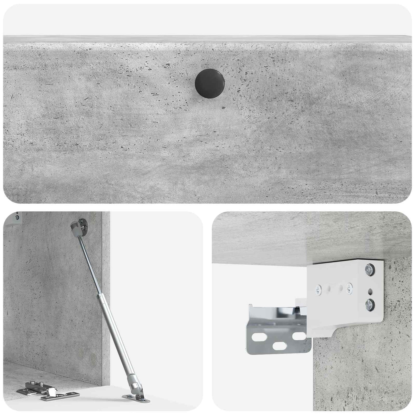 Wandmontierter TV-Schrank 98 x 31 x 30 cm Betongrau