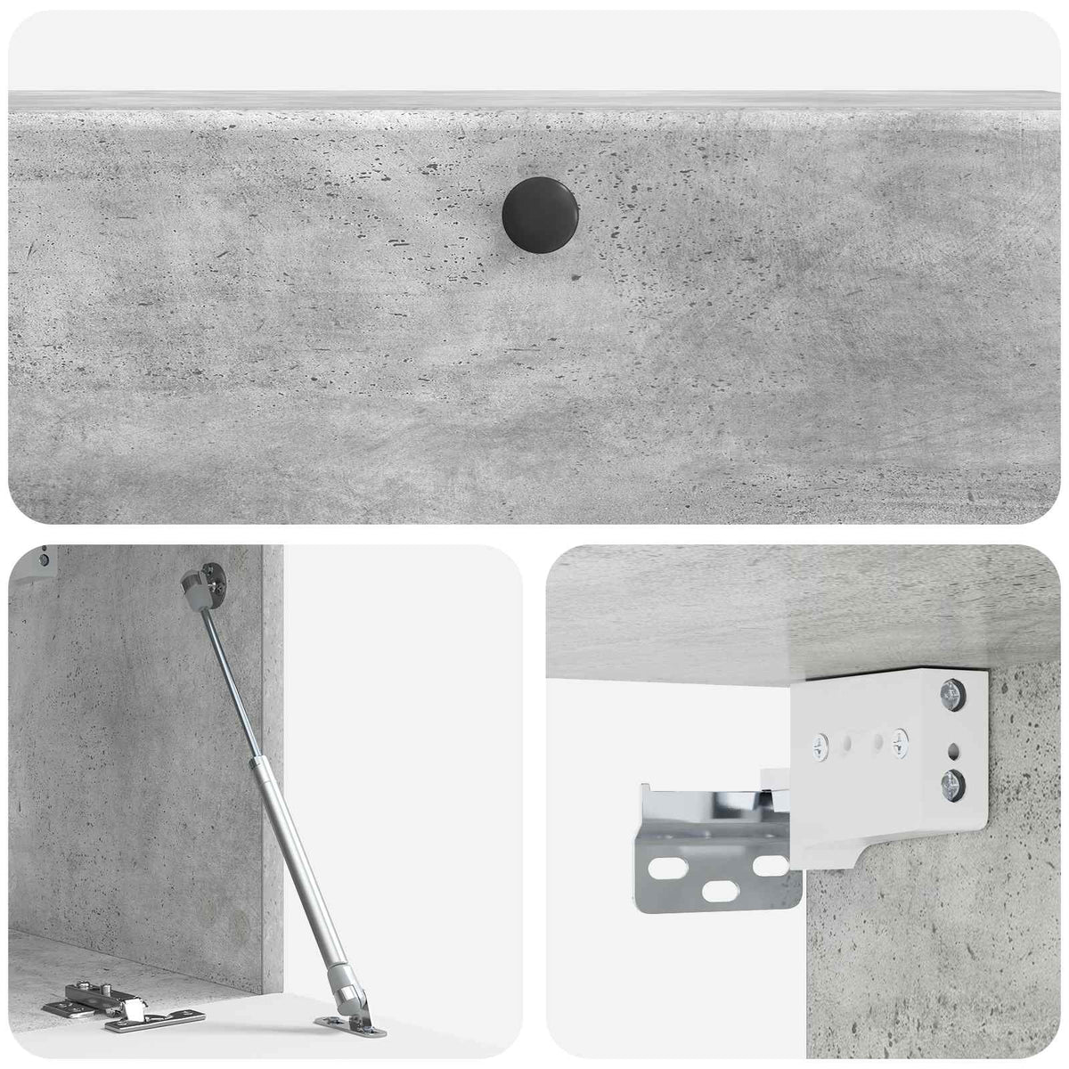 Wandmontierter TV-Schrank 98 x 31 x 30 cm Betongrau