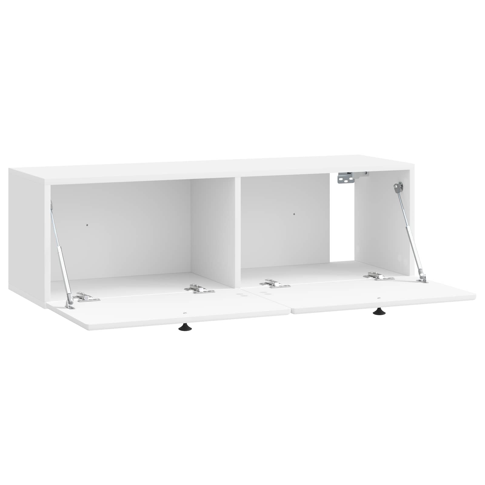 Wandmontierter TV-Schrank 98 x 31 x 30 cm Hochglanz Weiß