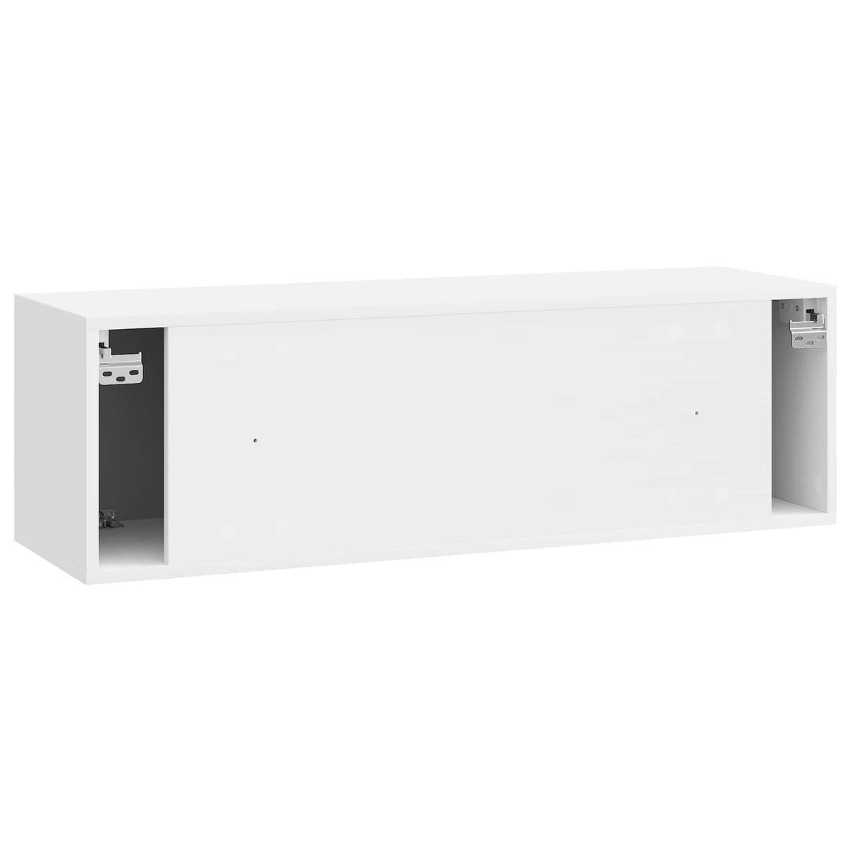Wandmontierter TV-Schrank 98 x 31 x 30 cm Hochglanz Weiß