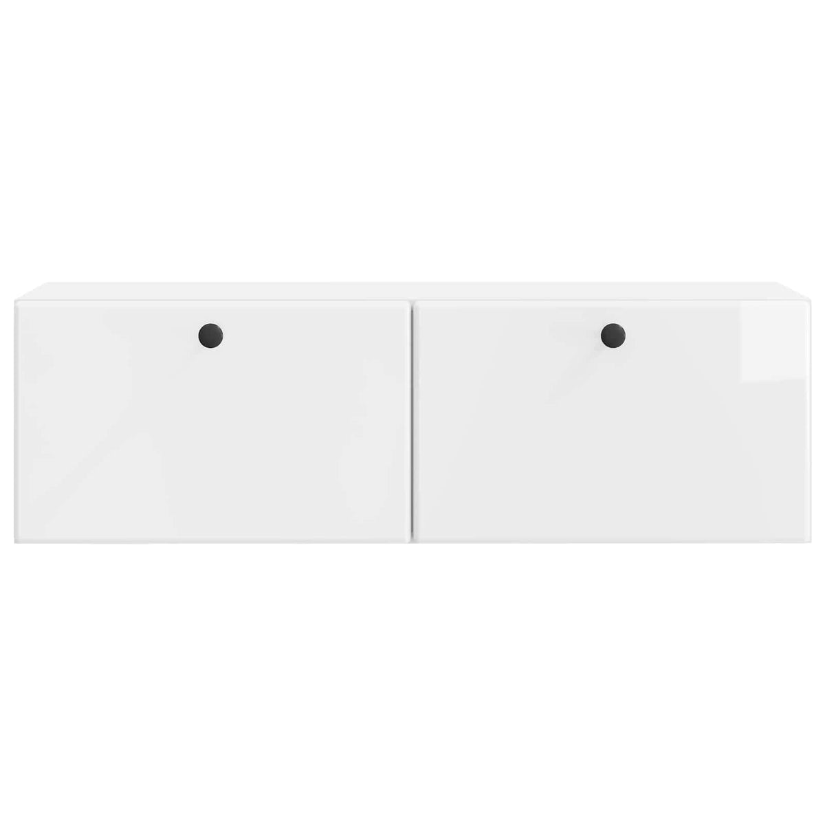 Wandmontierter TV-Schrank 98 x 31 x 30 cm Hochglanz Weiß