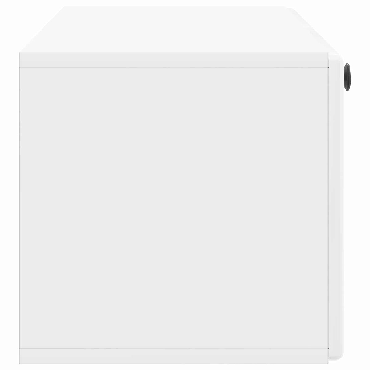 Wandmontierter TV-Schrank 98 x 31 x 30 cm Hochglanz Weiß