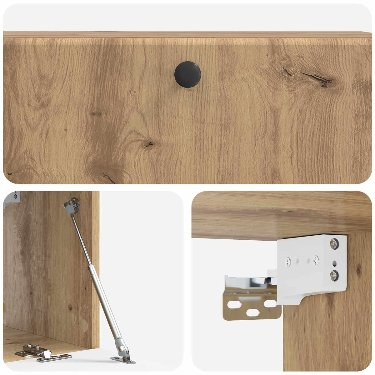 Wandmontierter TV-Schrank 98 x 31 x 30 cm Artisan-Eiche