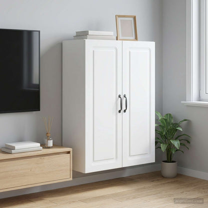 Wandschrank 66 x 34,5 x 90 cm Holzwerkstoff Weiß