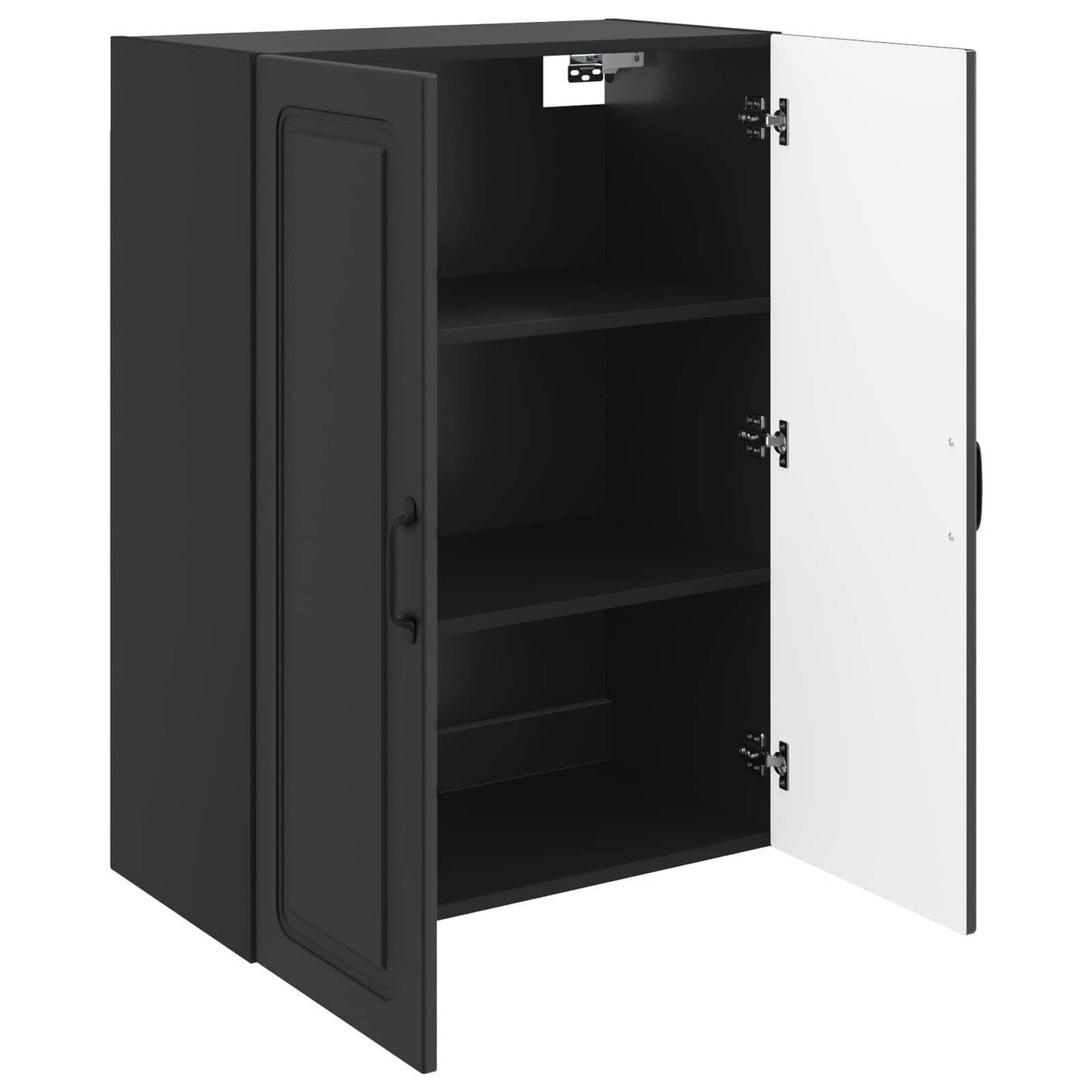 Wandschrank 66 x 34,5 x 90 cm Holzwerkstoff Schwarz