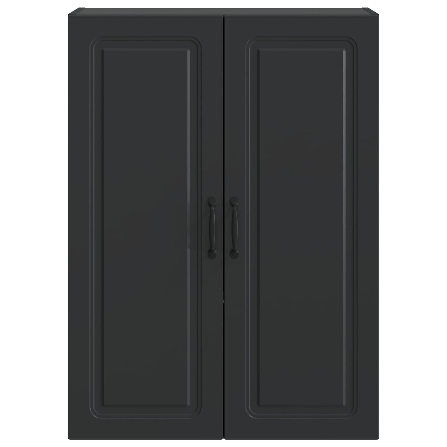 Wandschrank 66 x 34,5 x 90 cm Holzwerkstoff Schwarz