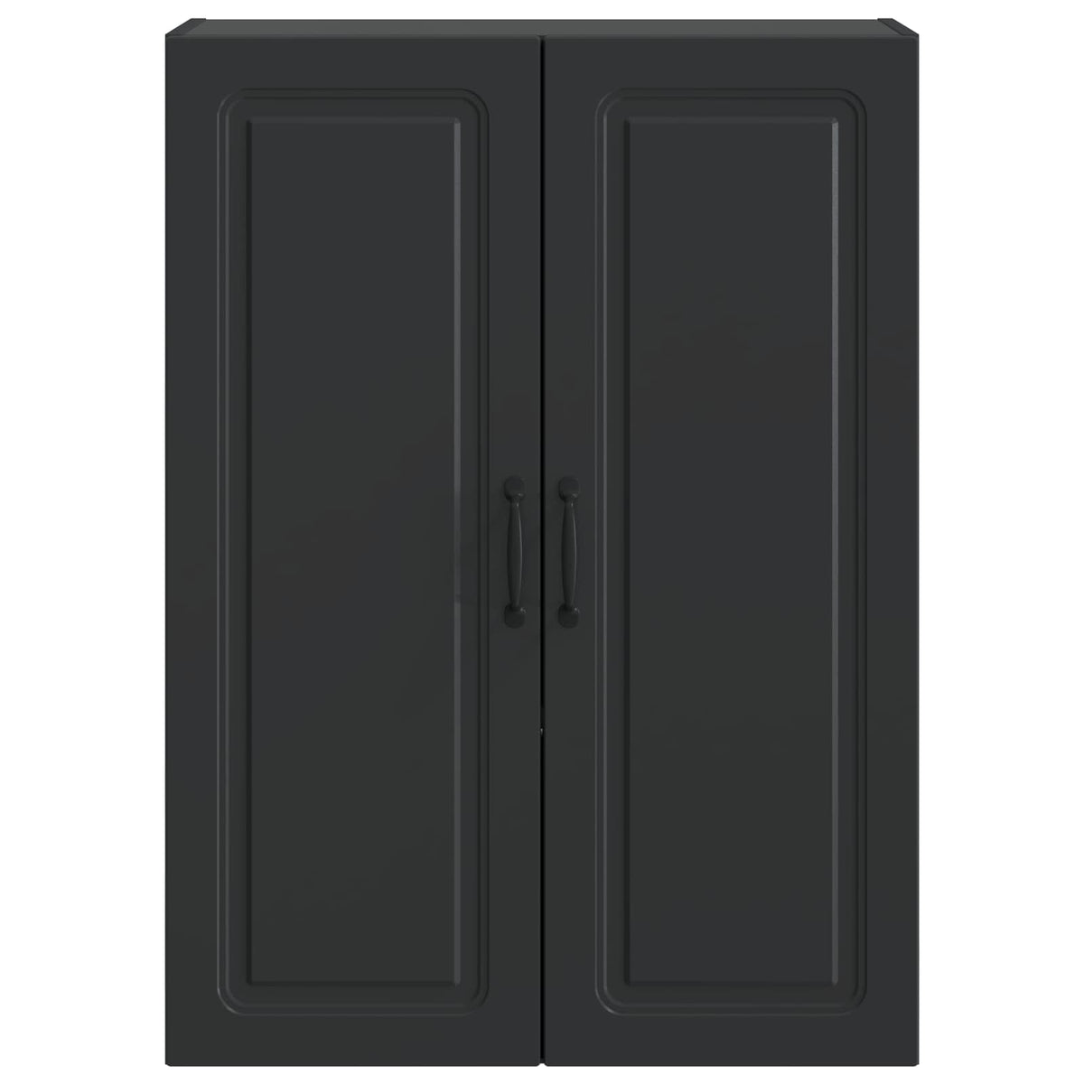 Wandschrank 66 x 34,5 x 90 cm Holzwerkstoff Schwarz