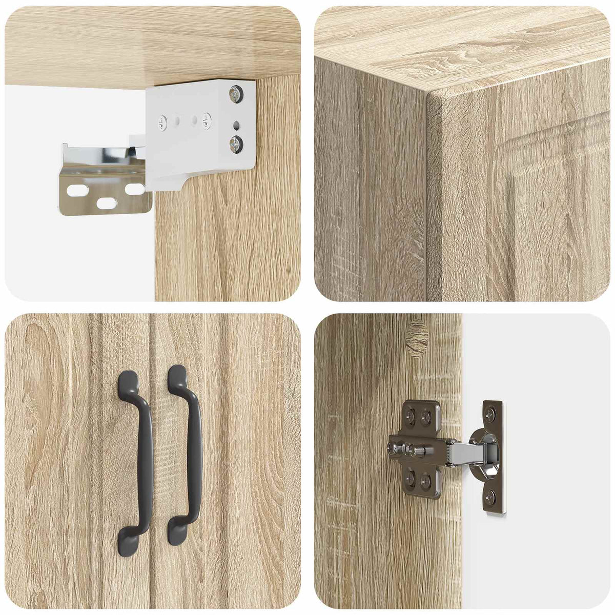 Wandschrank 66 x 34,5 x 90 cm Holzwerkstoff Sonoma-Eiche
