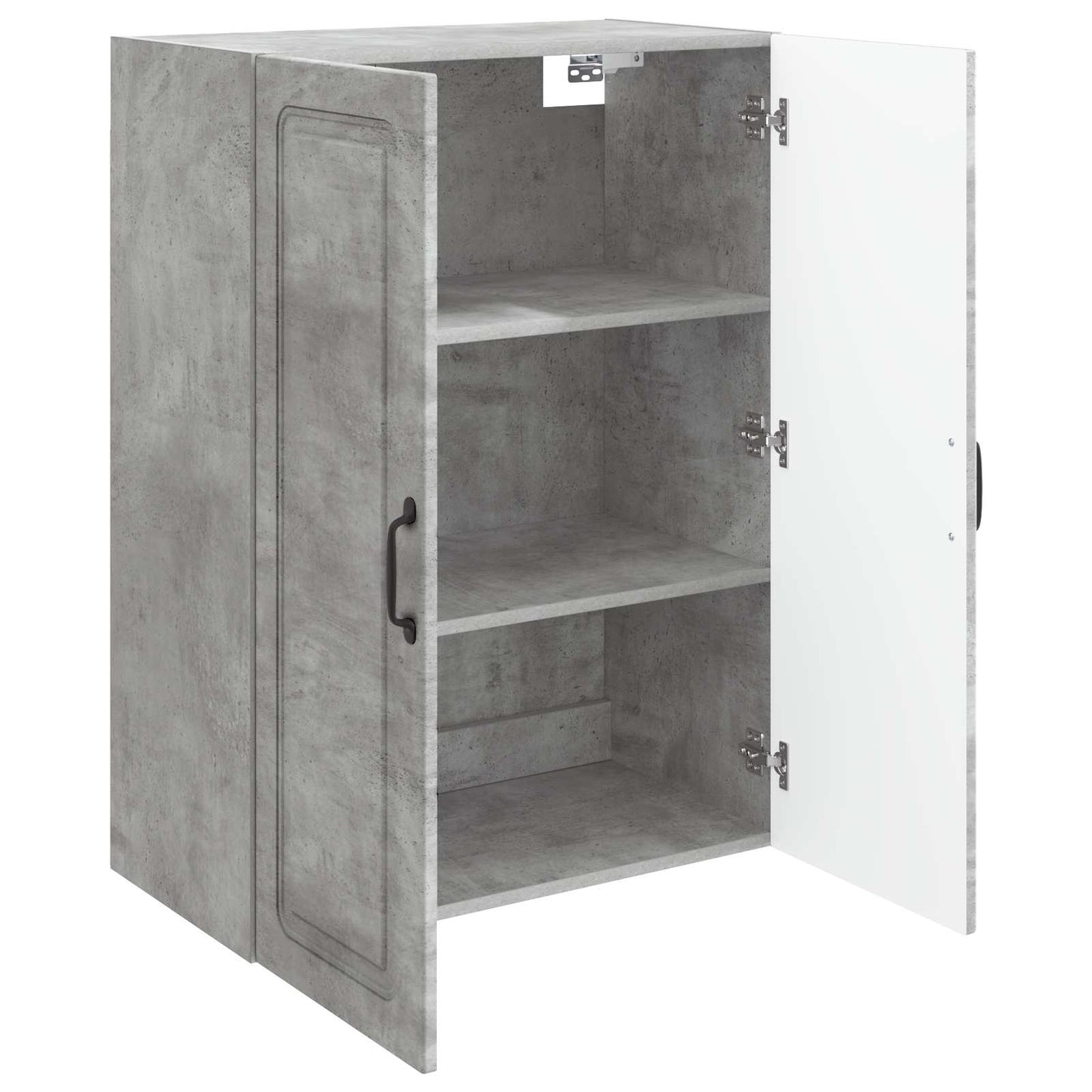 Wandschrank 66 x 34,5 x 90 cm Holzwerkstoff Betongrau