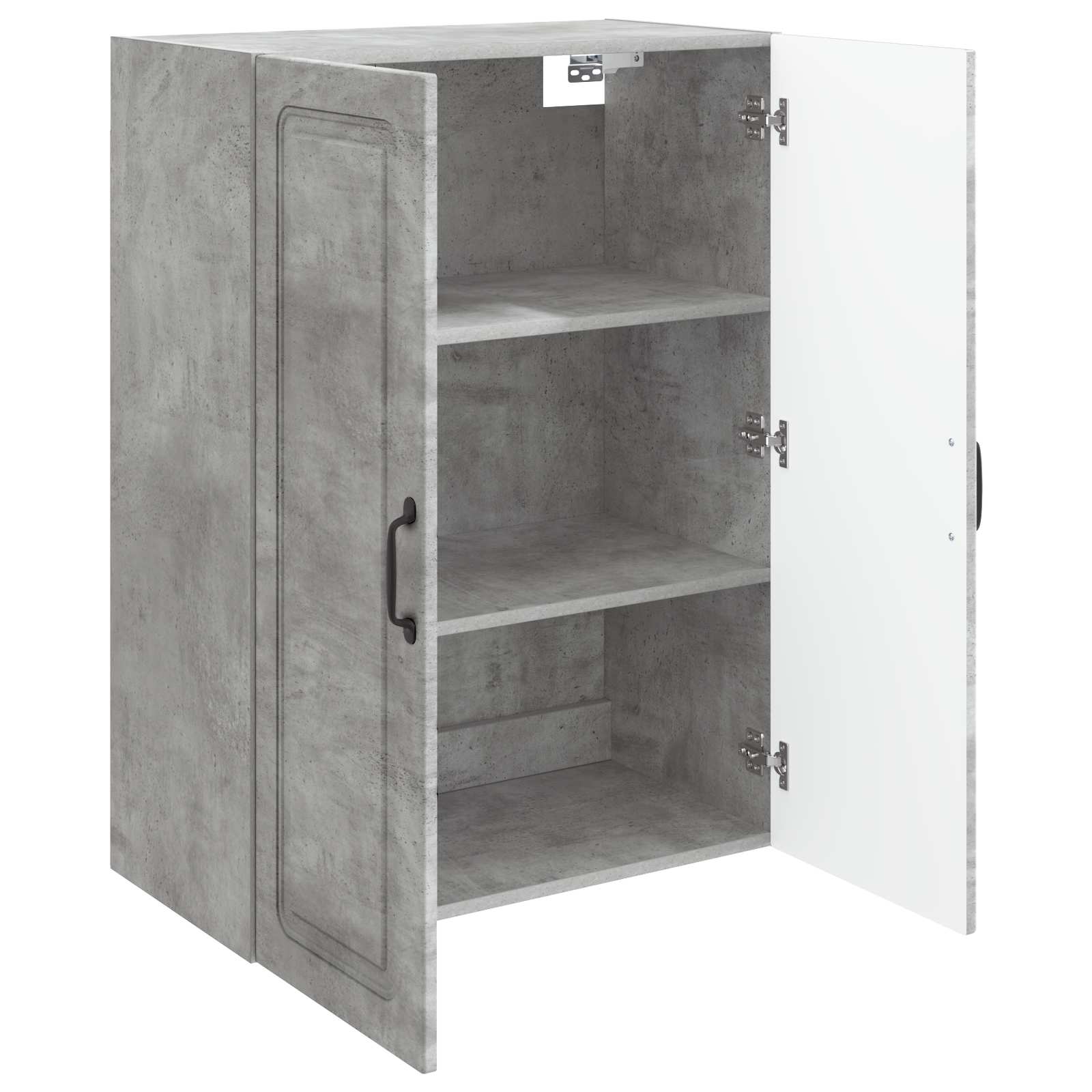 Wandschrank 66 x 34,5 x 90 cm Holzwerkstoff Betongrau