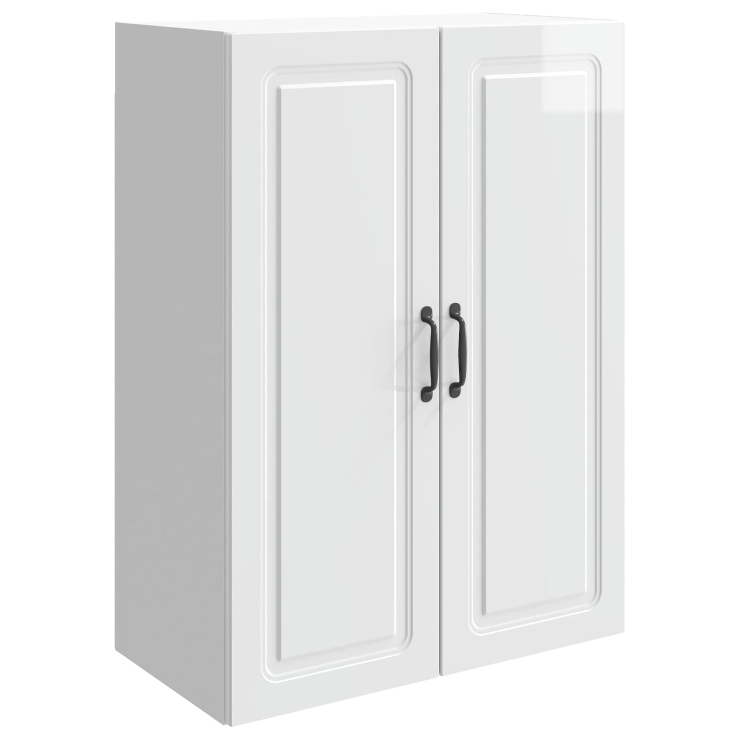Wandschrank 66 x 34,5 x 90 cm Holzwerkstoff Hochglanz Weiß