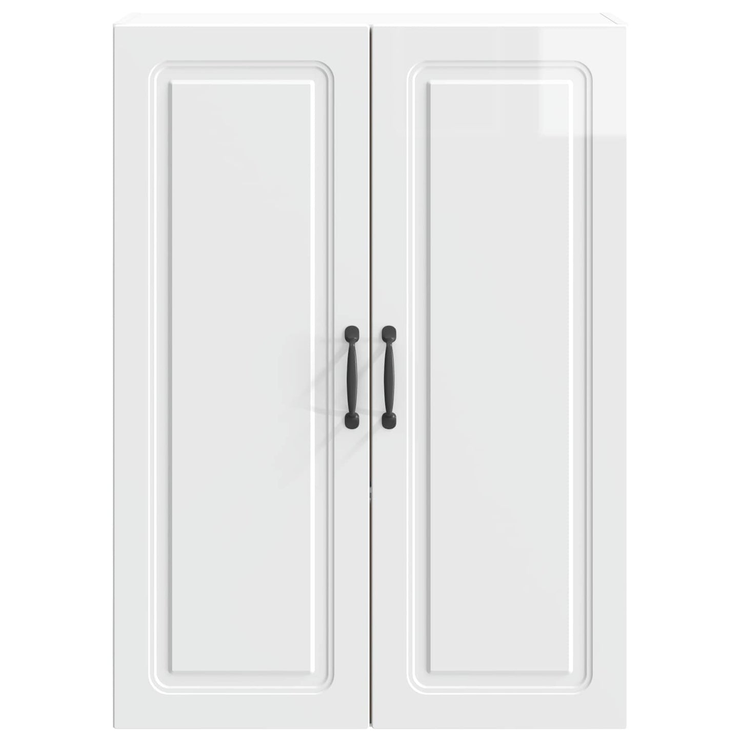 Wandschrank 66 x 34,5 x 90 cm Holzwerkstoff Hochglanz Weiß
